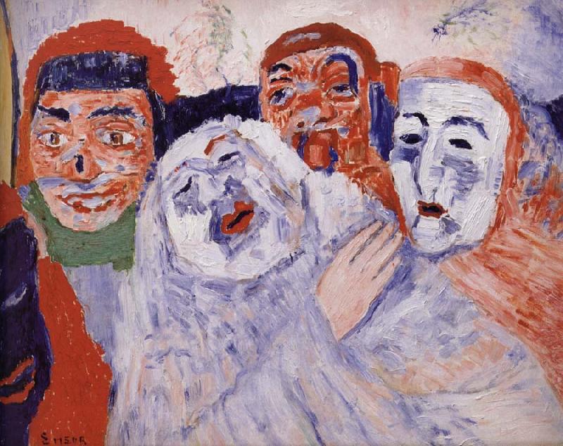 James Ensor Singing Masks oil painting picture